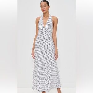 NWT reformation Delilah linen dress in eclipse dot  / size 2